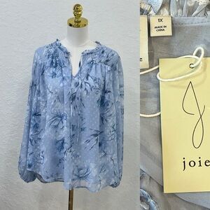 Joie Light Blue Floral Blouse
